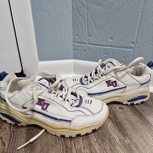 KU Jayhawks Sz 9 White Sneakers